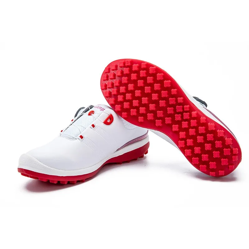 TTYGJ Golf Shoes Women's Waterproof Sports Shoes Women Anti Slip Walking Shoes Ladies Waterproof Golf Sneakers Knob Buckle