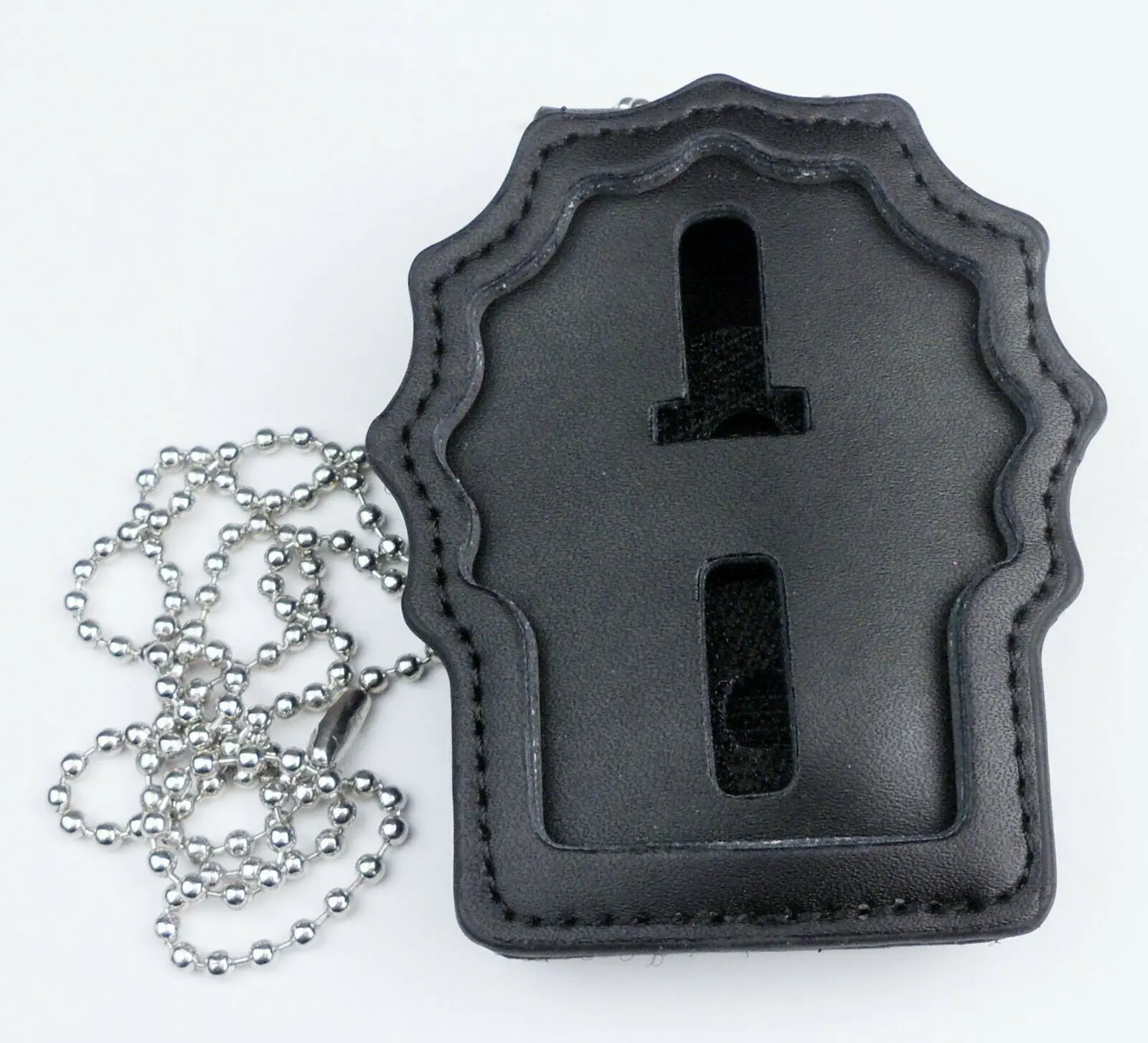 WEBEEDY Porta Badge Polizia In Pelle Con Clip Metallica - Regalo Forze Dell'Ordine