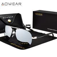 מותג AOWEAR מעצב משקפי שמש מפולריזציה לגברים עם ציפוי אוויאציה מראה משקפי שמש לגברים ונשים oculos gafas lentes de sol 1