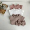 Autumn Striped Crawling Suit for Infant Personalized Name Baby Girl Jumpsuit with Headband Set Customized Kids One Piece Clothes 3
