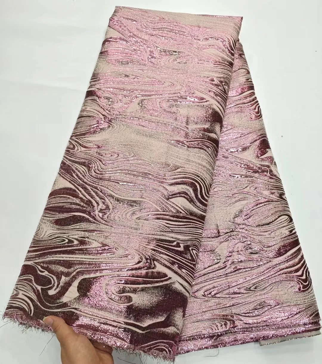 

Новинка 2024, французская кружевная ткань высокого качества, Африканское кружево, ткань для свадебного шитья HH5870