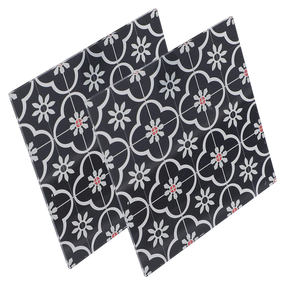 

Dollhouse Flooring Miniature 2Pcs Mini Acrylic Dollhouse Floor Boards Model 12 Scale Tiles Accessories Doll House