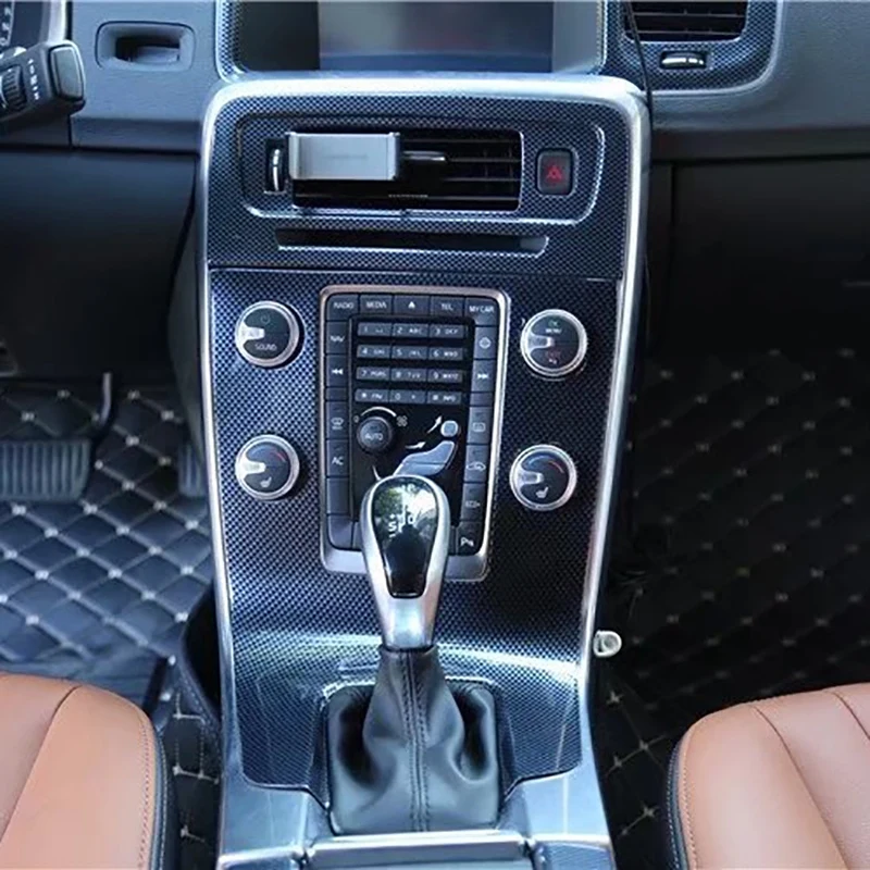 

Для 2014-2018 Volvo S60 Центральная панель управления декоративная крышка отделочная рамка Автомобильные аксессуары для интерьера из углеродного волокна