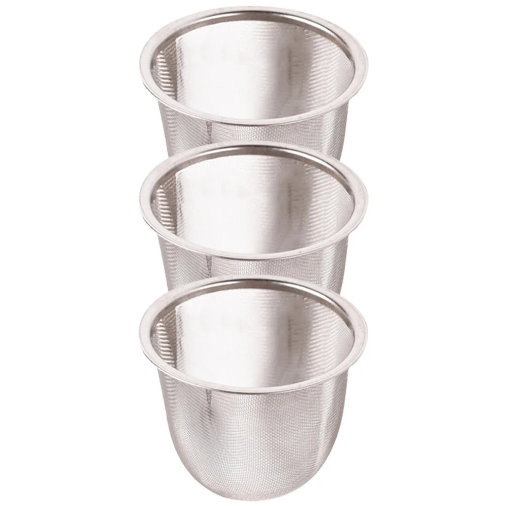 

3 Pcs Filter Stainless Steel Tea Strainer Infuser Diffuser Home Pot Replacement