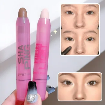 Heallor 3D Facial Shaping Contour Pen Cream Makeup Highlight Stick High Gloss Brightening Natural Nose Shadow Repair Facial Flat - Thumbnail 2