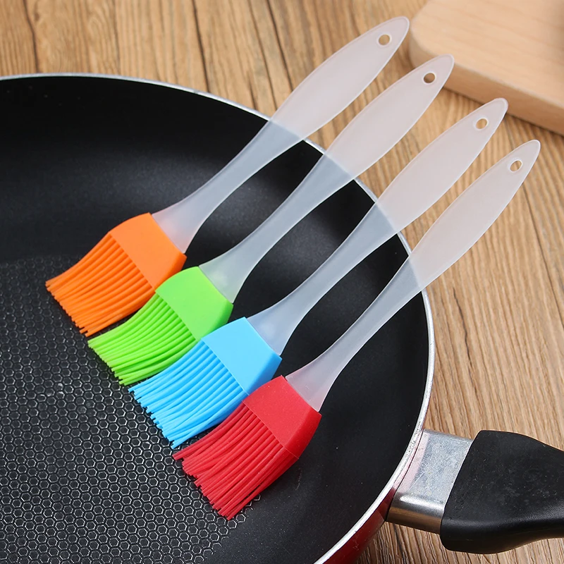 Oil Brush Silicone Basting Brush Oil Bottle Brush 5/10pcs Set Home DIY Baking Silicone Brush Plastic Handle Kitchen Accessories Barbecue Grill Oil Brushes BBQ Cooking Tools