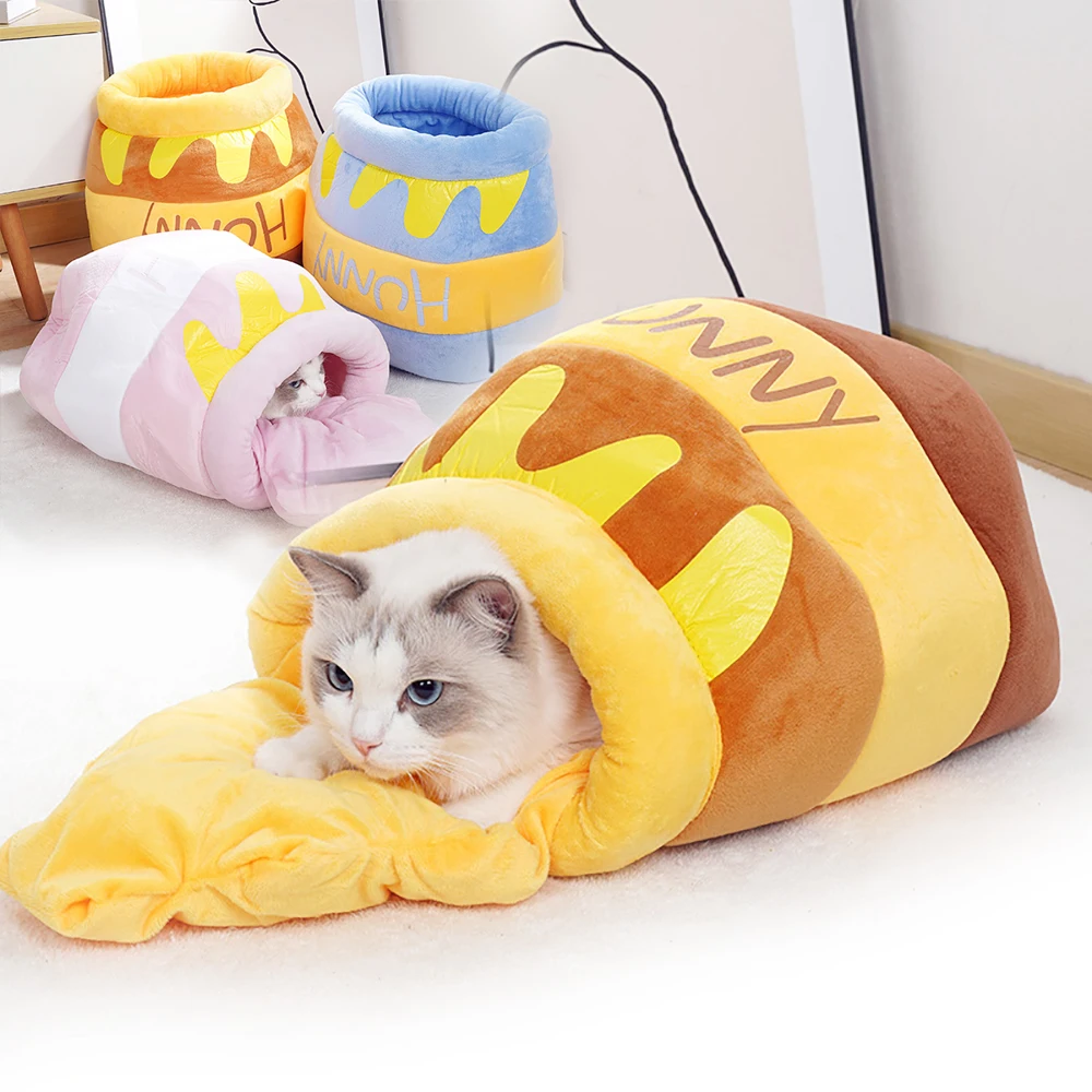 Honey Jar Dog House Pet Cat Yellow Pet Honey Jar Pet Bed Honey