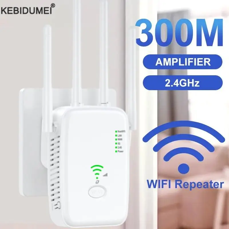 Wi-fi Repetidor 300mbps 2.4g Amplificador de Rede Doméstica Modo ap Extensor Roteador Internet Longo Roteador Wps