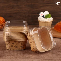 Set of 10 Brown Lettered Muffin and Cupcake Paper Cups for Birthday Cake Decoration (N7)
