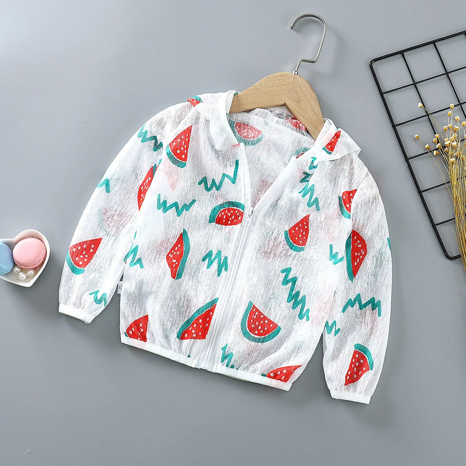 Children's sun protection clothing spring and summer breathable hooded thin jacket sun protection and UV protection Loungewear