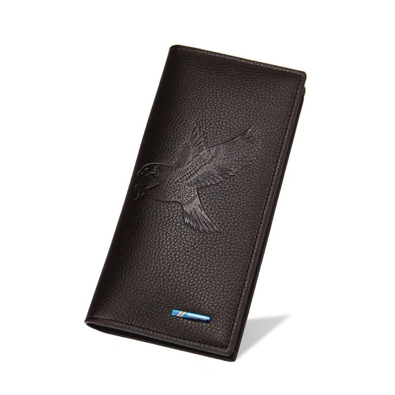 New men's long wallet, fashionable men's magnetic buckle clutch, large capacity multi-card slot wallet 3