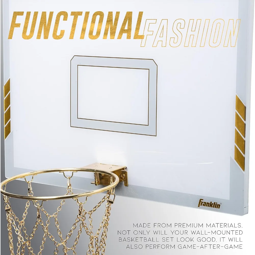 Gold Wall-Mounted Basketball Set 5