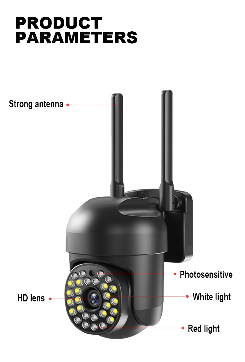 Full Color Video Camera 5G Wifi Security 1080P PTZ HD CCTV IP