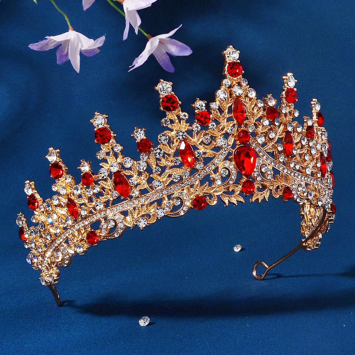 Mode Kristall Königin Krone Hochzeit Cosplay Kostüm Stirnband Strass Tiara für Frauen Prom Geburtstag Party Weihnachten Geschenke – Detail 15