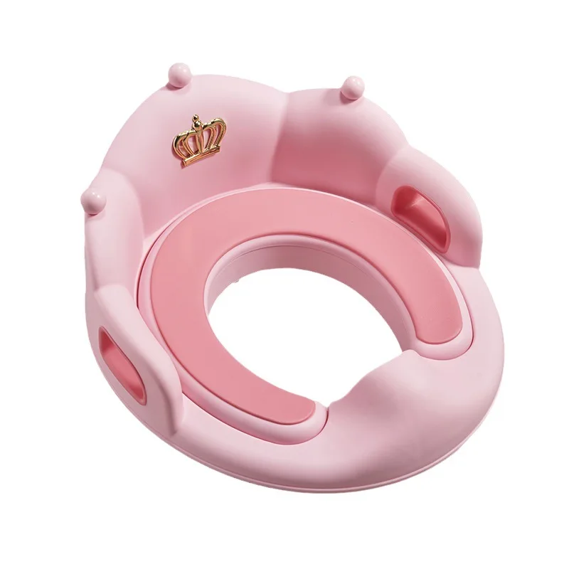 Portable Children's Toilet Seat Baby Crown Toilet Seat Toddler Auxiliary Toilet Seat Cushion Urinal Toilet Training Seat Cover