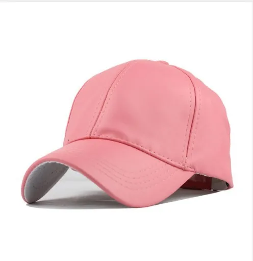 2019 NEW Solid Color Leather Caps Baseball Hat Spring Summer Autumn and Winter Fashion Trend Leisure Hip-hop Hats men's summer baseball caps Baseball Caps