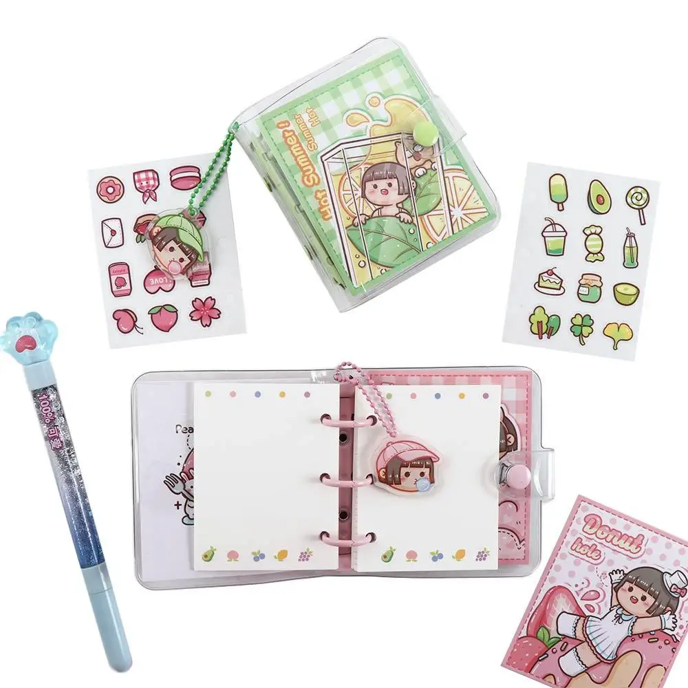 

Kawaii School 3 Ring Loose-Leaf Notepads Hand Account Stationery To Do list Mini Pocket Diary Notebook Agenda