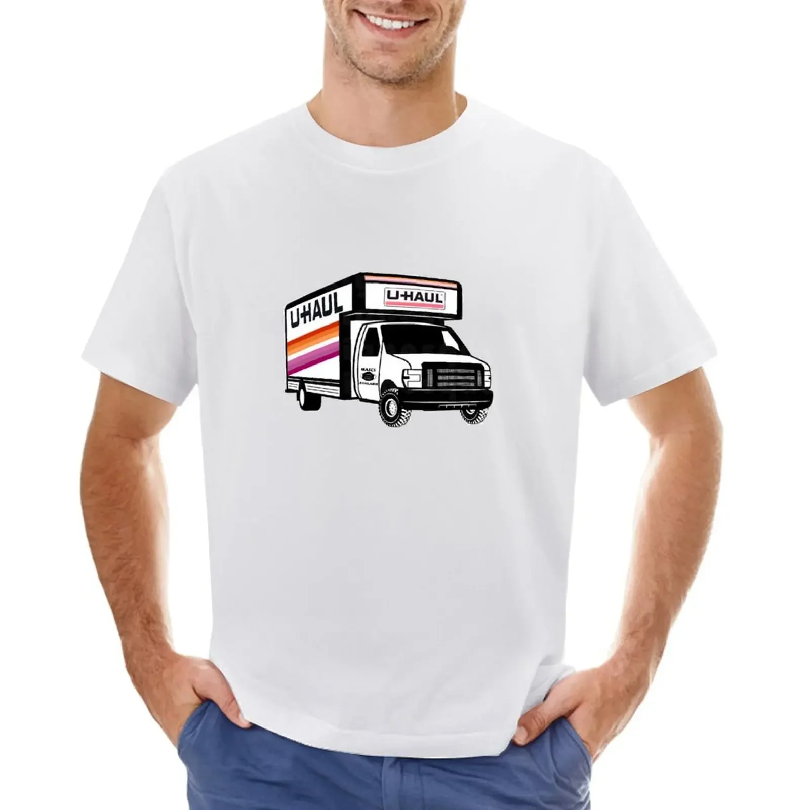 

UHaul Lesbian T-shirt oversized Short sleeve tee tshirts for men
