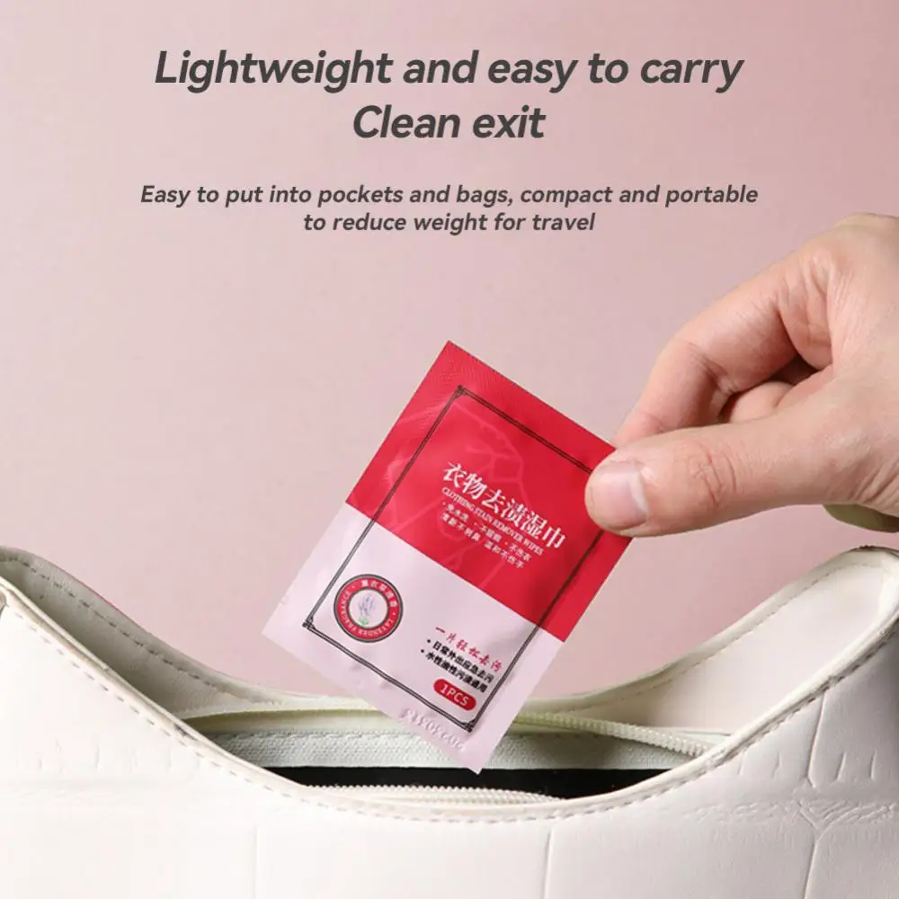 Portable Clothes Stain Removal Wet Wipes No Washing Cleaning Dirt Oil Removal Wipes Small White Shoes Jacket Dirt Removal Wet 2