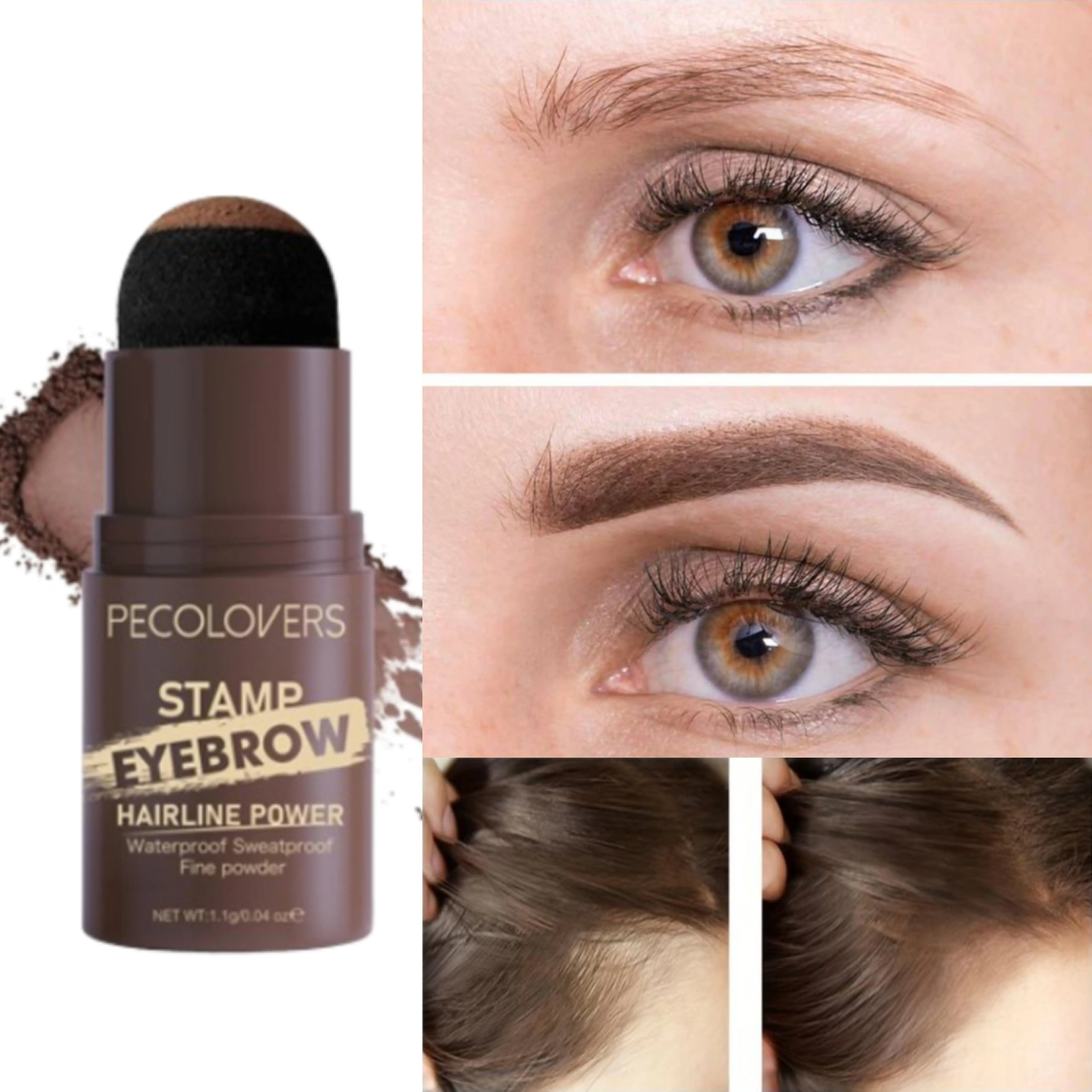 Smudge-Proof Waterproof Eyebrow Stamp for Effortless Brow Drawing and Hairline Makeup