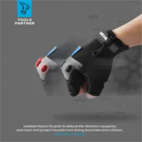 Fingerless Mechanic Gloves, Shock-Grip, Anti-Collision
