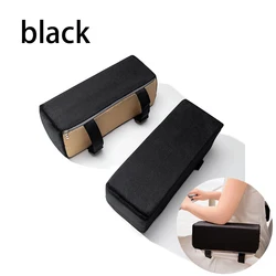 Ergonomic Office Chair Armrest Cushion with PU Foam Core (1pair black-10cm)