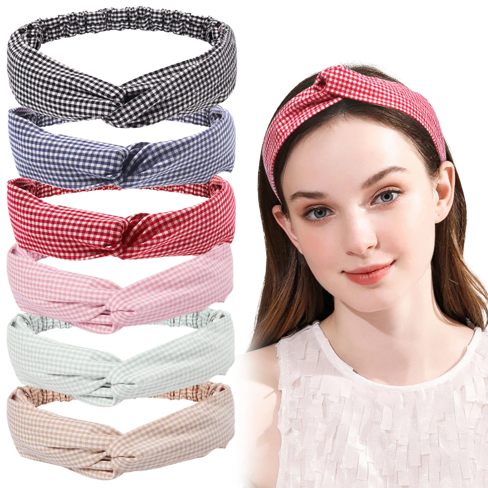 Vintage Women Striped Hairband Adjustable Tie Knot Fashion Cloth Headwear Bathroom Girl Lady Hair Accessories Gifts Dropshipping fashion baby hat knitted soft breathable warm painter cap trendy headwear dropshipping