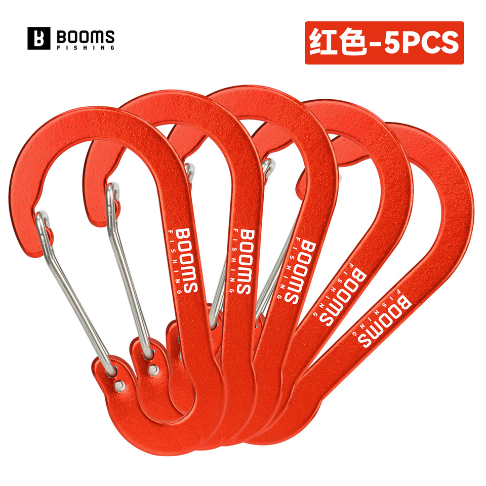 5Pcs 2.7in/7cm Multi-Use Carabiner Clips Keychain Small Aluminum Alloy Caribeener Clips Mini Keychain Fishing Tool
