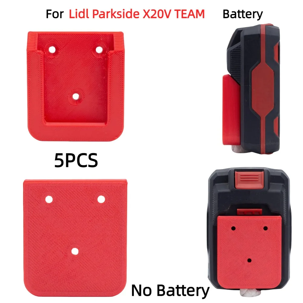 5PCS Battery Storage Management Mount Holder for Lidl Parkside