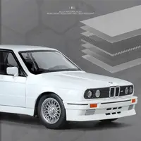 1:24 1988 BMW M3 E30 Alloy Sports Car Model Diecasts Metal Classic Car Model High Simulation Sound and Light Childrens Toys Gift 2