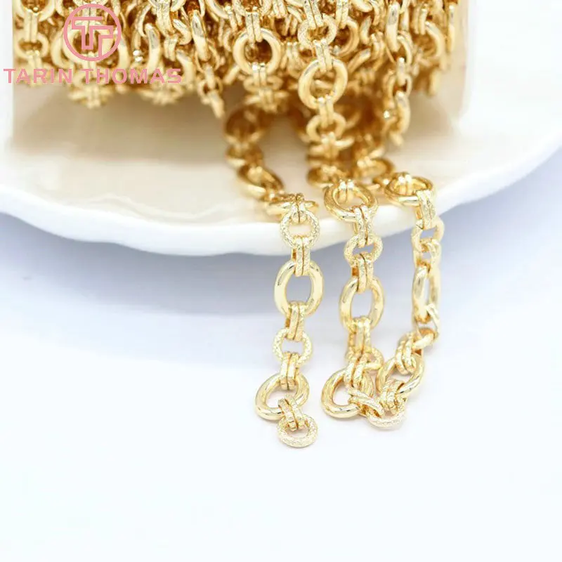 Bracelet et collier en laiton 24 carats, largeur 50cm, largeur 6189mm, accessoires de bijoux à bricoler soi-même, résultats de haute qualité, vente en gros, document en or, 8.8