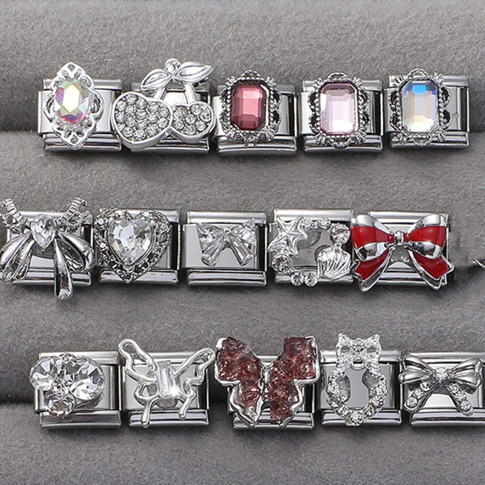 Zircon Charm Bracelet Stainless Steel