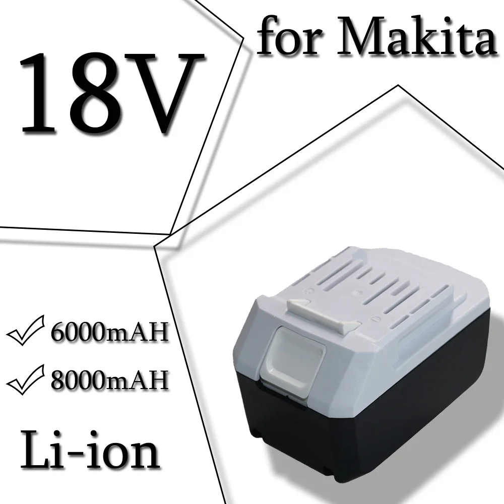 

Литий-ионная аккумуляторная батарея 18 в, 6,0 Ач, 8,0 Ач, замена BL1813G, BL1820G для инструментов Makita, BL1840G, BL1811G, HP457D