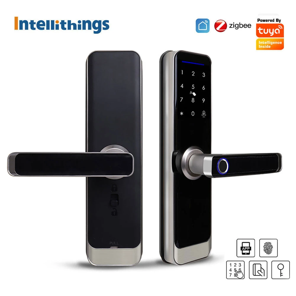 Tuya Zigbee Smart Electronic Door Lock IC Card Key Password App Remote