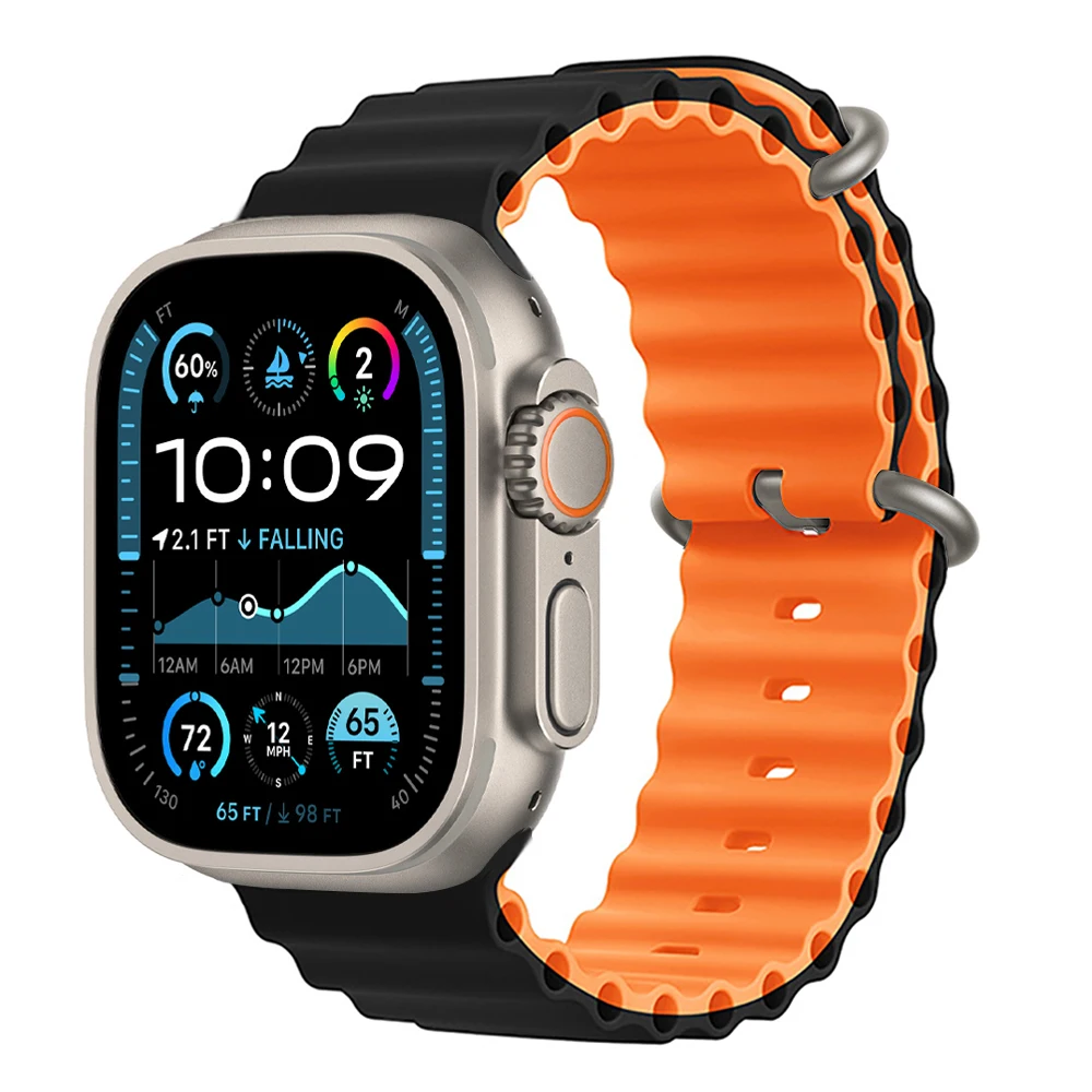 Ocean Blue Silicone Sport Strap