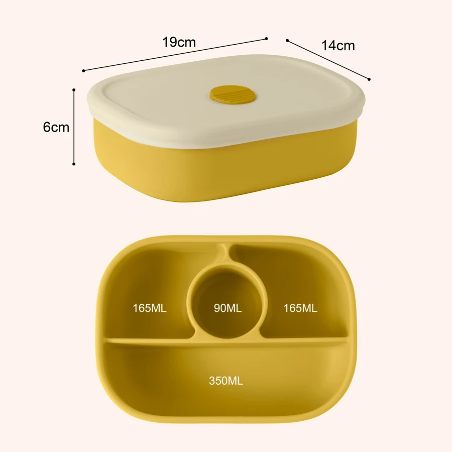 Baby Food Storage Silicone Lunch Box For Babies Kids Bento Box Portable Baby Food Storage Container BPA Free Stuff For Babies 5
