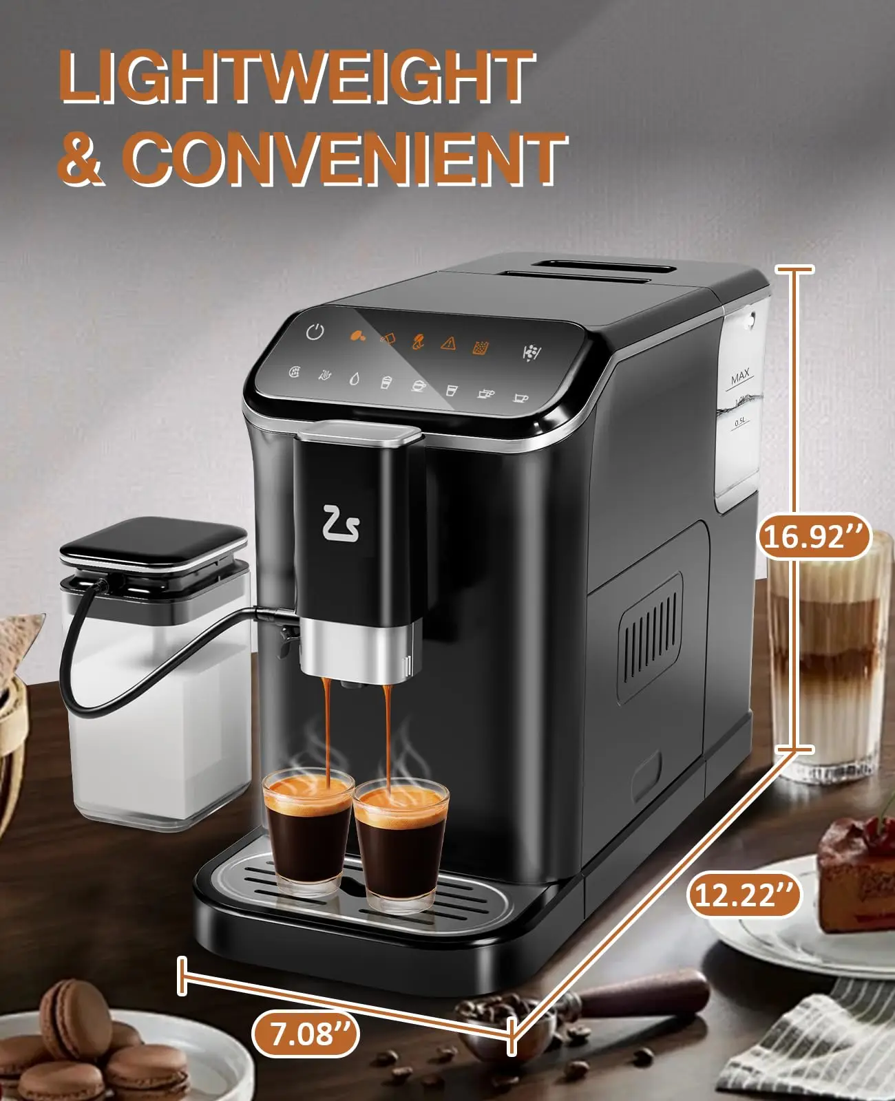 Automatic Espresso Machine with Grinder 6