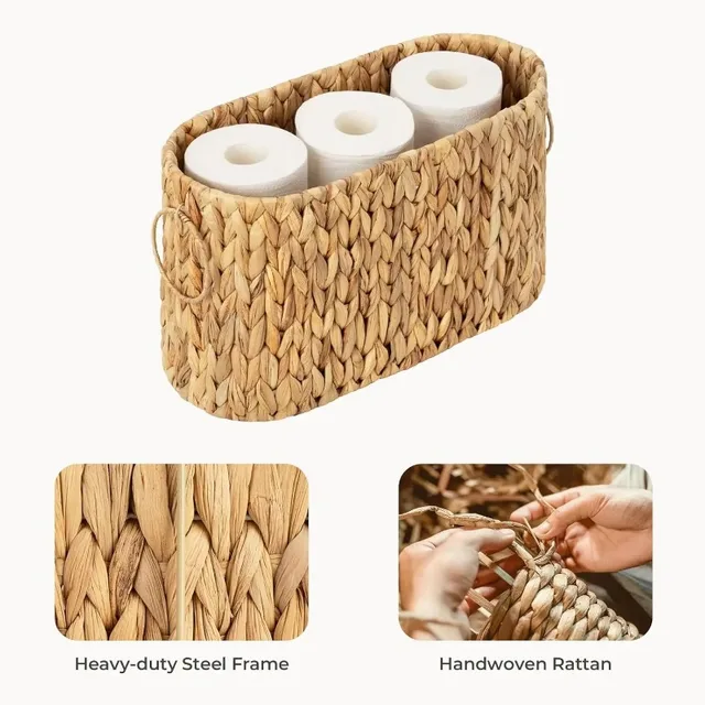 Wicker Toilet Paper Storage Basket 3