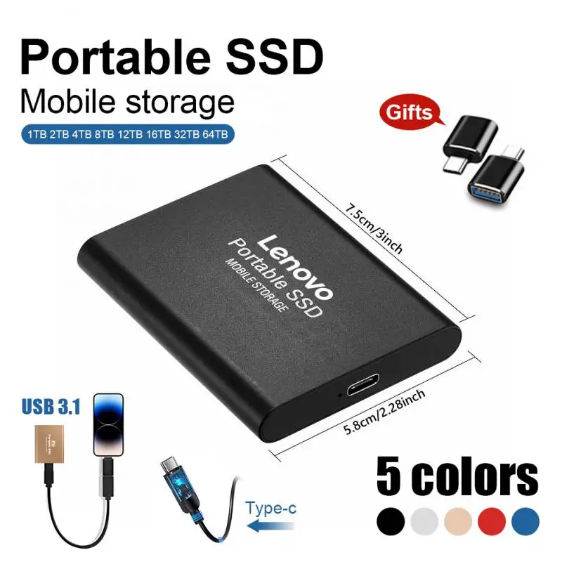  ޴ SSD 뷮 USB C Ÿ ̽,   ϵ ̺, Ʈ, ũž, ޴ ϵ ũ, 16TB