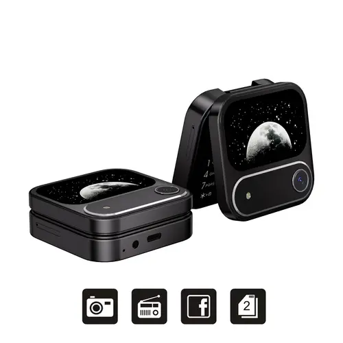 SERVO i17 Air mini Fold Mobile Phone Speed Dial 1.77" Display Magic Voice 2G GSM Dual SIM Card Blacklist FM Radio Flip Cellphone - Image 10