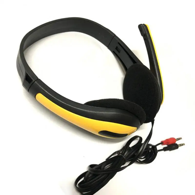 3.5mm Wired Headphones With Microphone Universal Headset Noise Reduction Earphone For Computer PC Laptop Voice Call Games