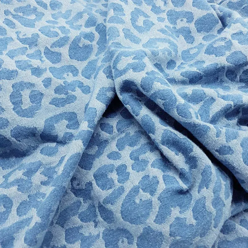 160cm Wide Paisley Jacquard Denim Fabric Thick Wash Cloth for Jeans Quality  Denim Jackets Coats Handbag