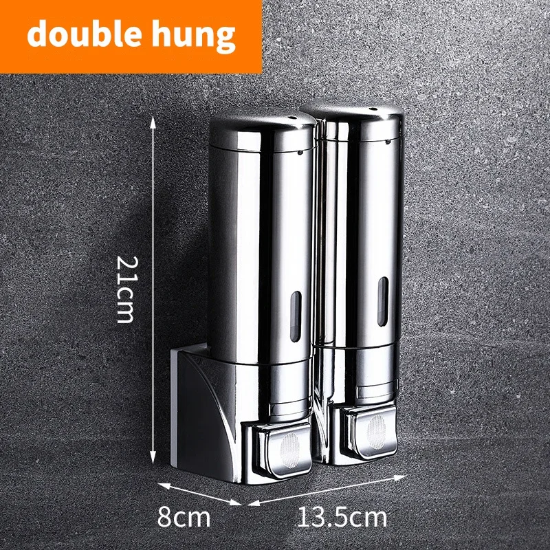 Wall Mounted Soap Dispenser Stainless Steel for Bathroom Shampoo Shower Gel