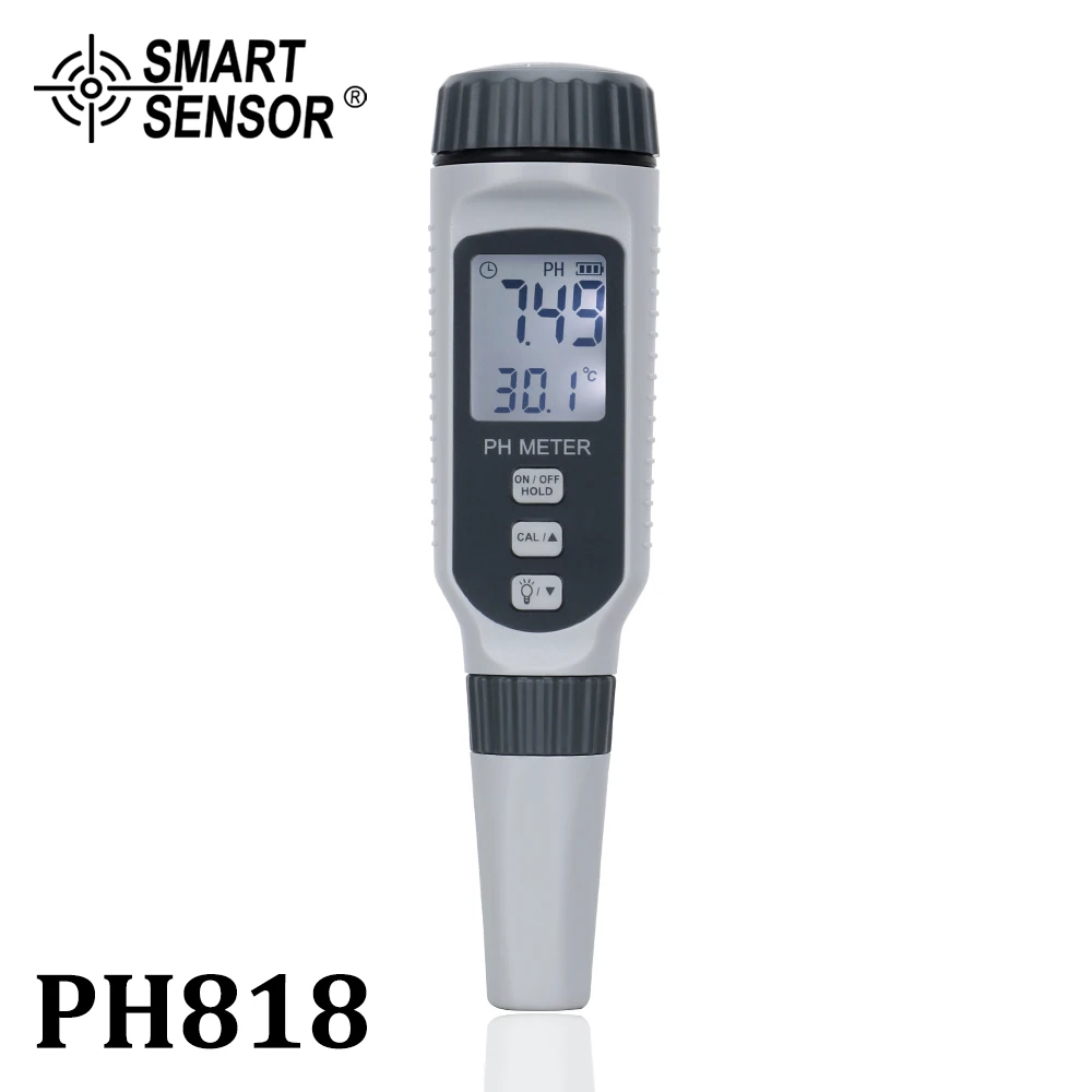 Professional Pen Type PH Meter Portable PH Water Quality Tester Acidometer for Aquarium Acidimeter water PH acidity meter PH818 wind measuring instrument Measurement & Analysis Tools