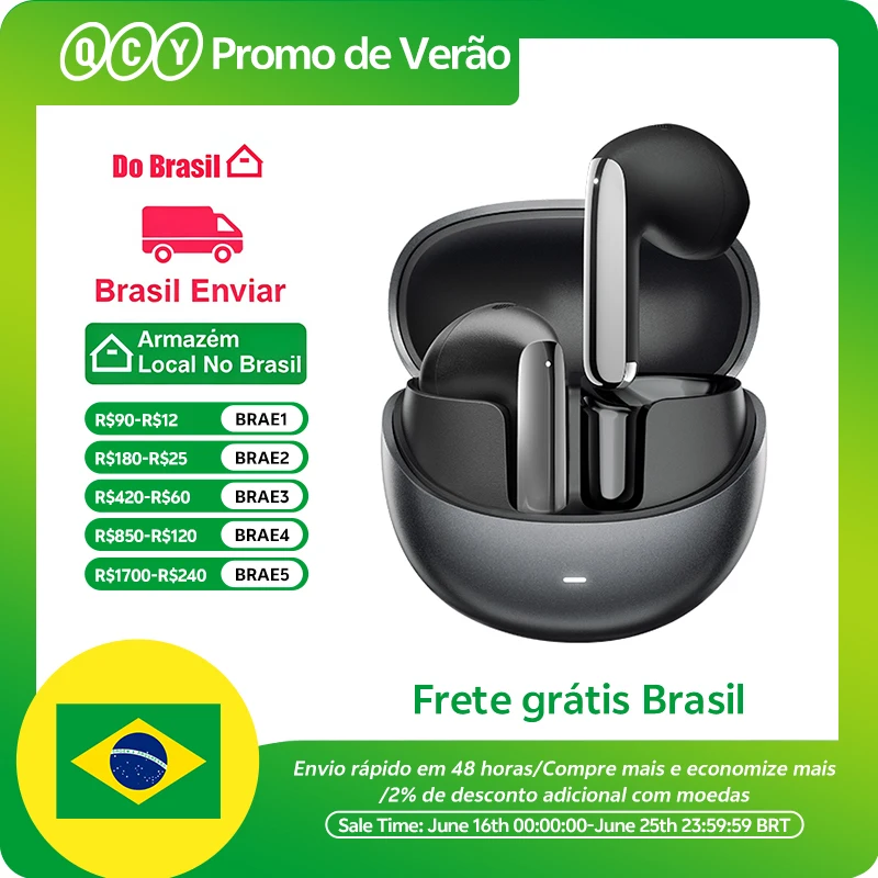 QCY HT10 AilyBuds Pro+ ANC Wireless Earphone Hi-Res Audio with LDAC Bluetooth 5.3 Earbuds 6 Mic AI HD Call Multipoint Connection 1