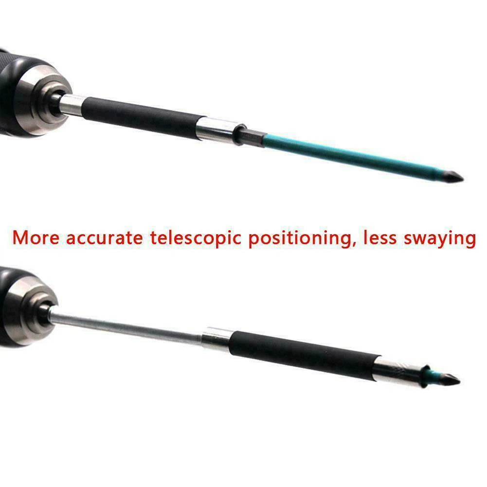 

Telescopic Foot Extension Pole Guide Rod Hexagon Holder Zinc Alloy 80mm/120mm Black+Silver Extended Screwdriver