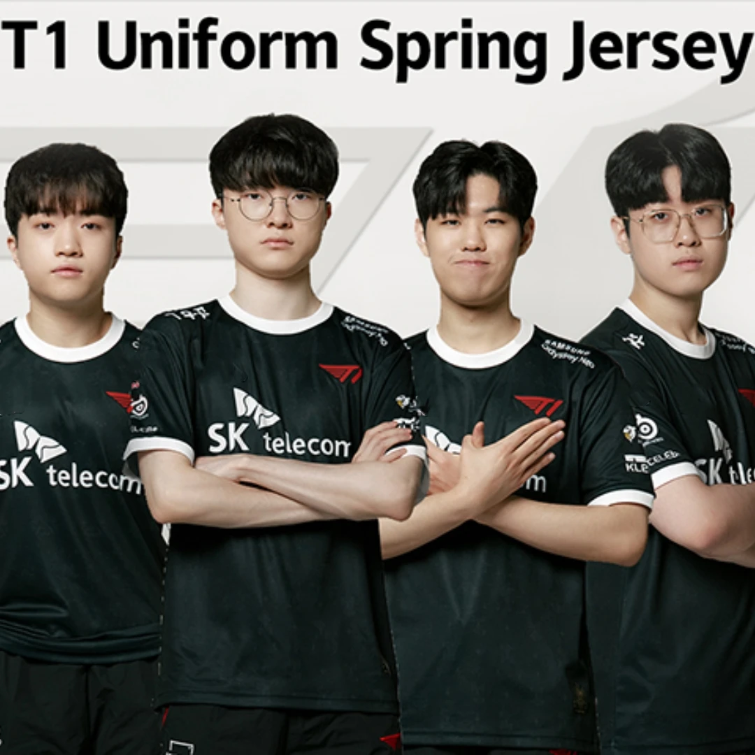 SKT T1 2023 Team Jersey Uniform FAKER LOL League T1 T shirt, LCK Custom