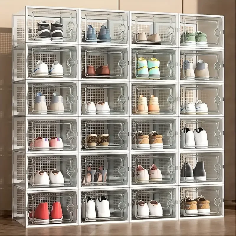 Transparent Stackable Shoe Storage Boxes 5