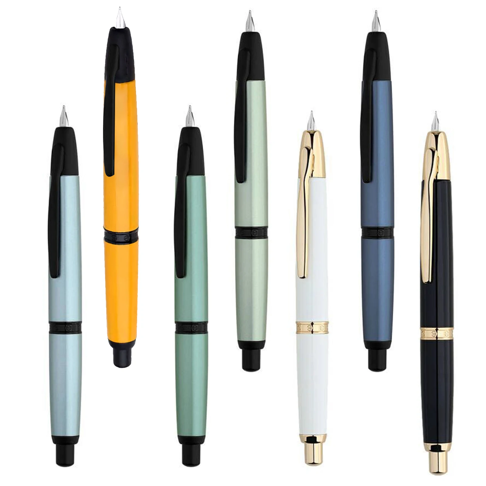 Majohn A1 Press Fountain pen 2024 Baking paint new color calligraphy practice writing ink pen F nib black\golden clip stationery majohn f9s metal fountain pen resin vintage classic heritage snake spider piston ink pen fine nib 0 5mm business gift pen