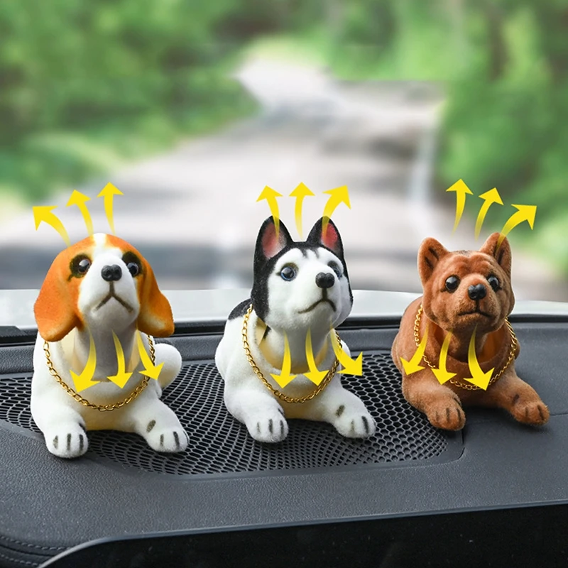 FRECI Simulation Shaking Head Dog Bobble-Head Dog Toy for Car Interior  Dashboard Ornament - Labrador